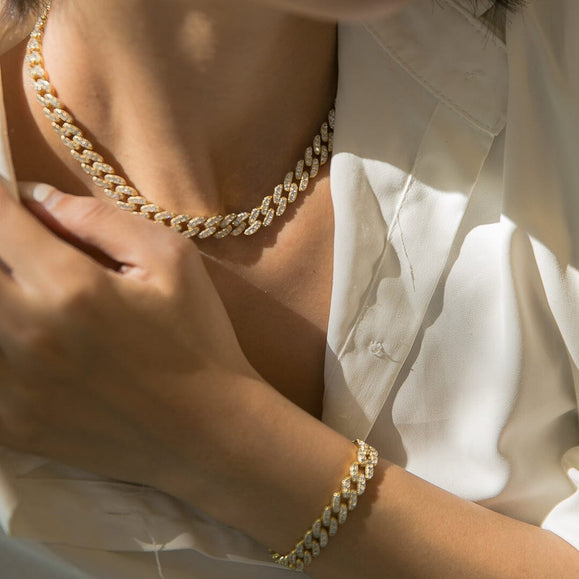 8mm Iced CZ Diamond Cuban Bracelet - Capsul