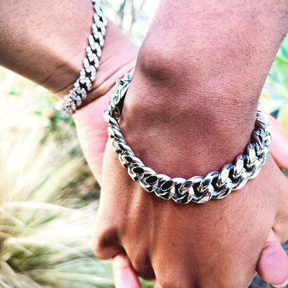 8mm Iced CZ Diamond Cuban Bracelet - Capsul