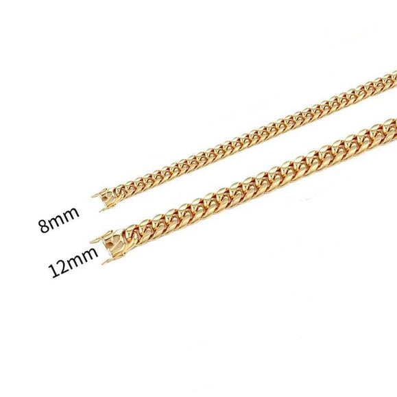 8mm Medium Classic Havana Cuban Chain Necklace - Capsul