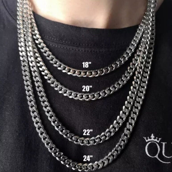 8mm Medium Classic Havana Cuban Chain Necklace - Capsul