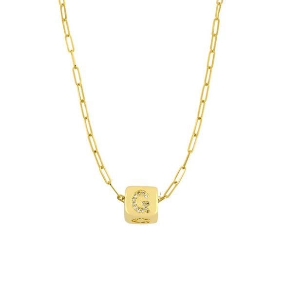Custom Bling Block Necklace - Capsul