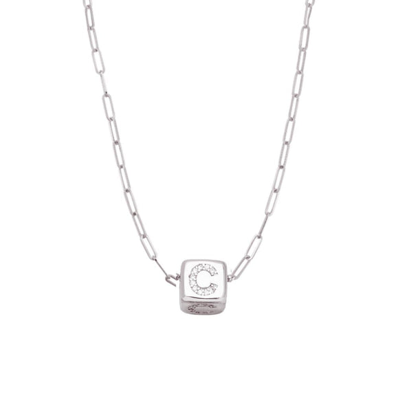Custom Bling Block Necklace - Capsul