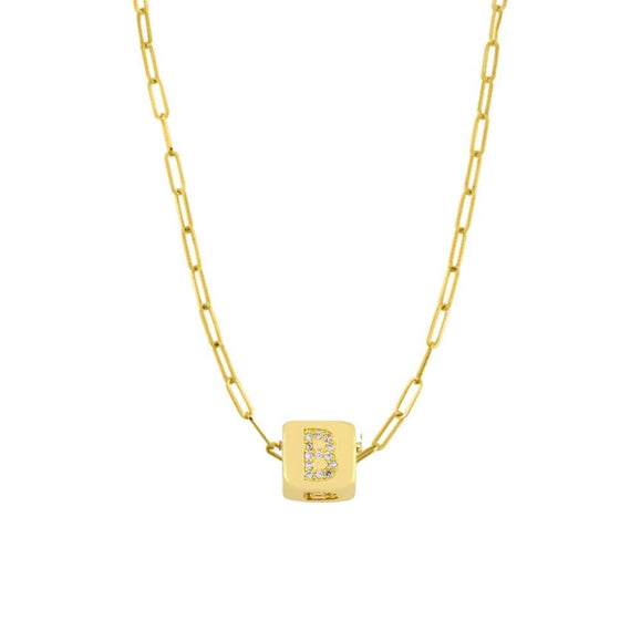 Custom Bling Block Necklace - Capsul