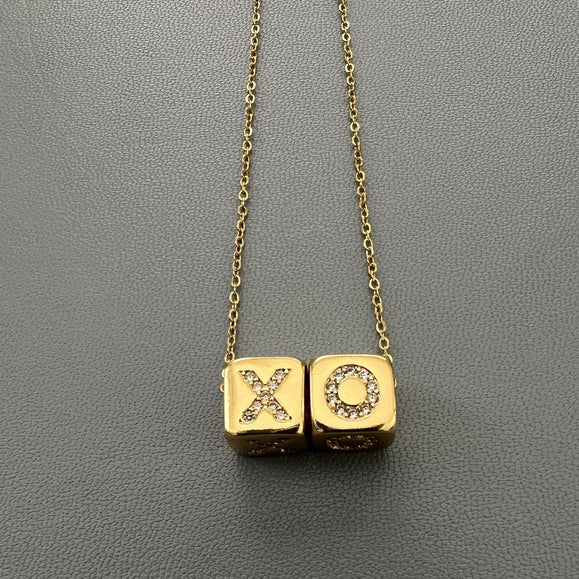 Custom Bling Block Necklace - Capsul