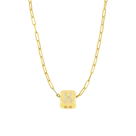 Custom Bling Block Necklace - Capsul