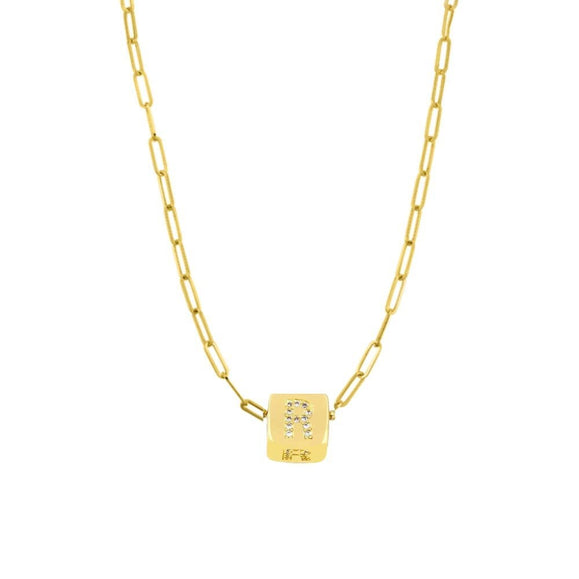 Custom Bling Block Necklace - Capsul