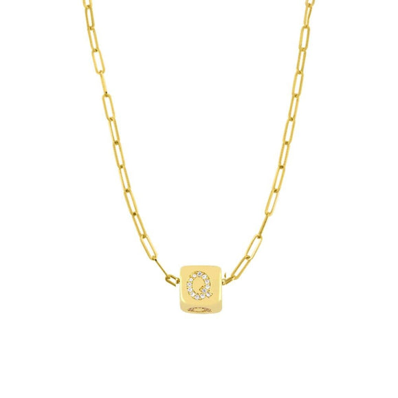 Custom Bling Block Necklace - Capsul