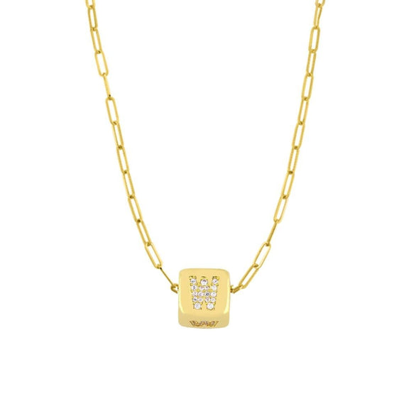 Custom Bling Block Necklace - Capsul