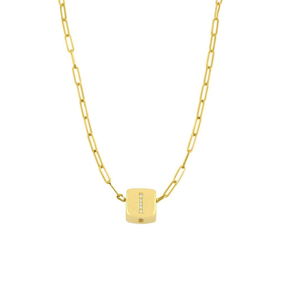 Custom Bling Block Necklace - Capsul