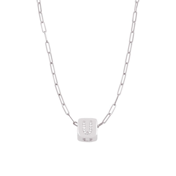 Custom Bling Block Necklace - Capsul
