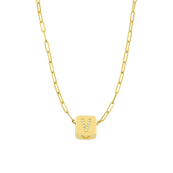Custom Bling Block Necklace - Capsul