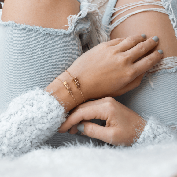 Custom Block Bracelet from Capsul Jewelry