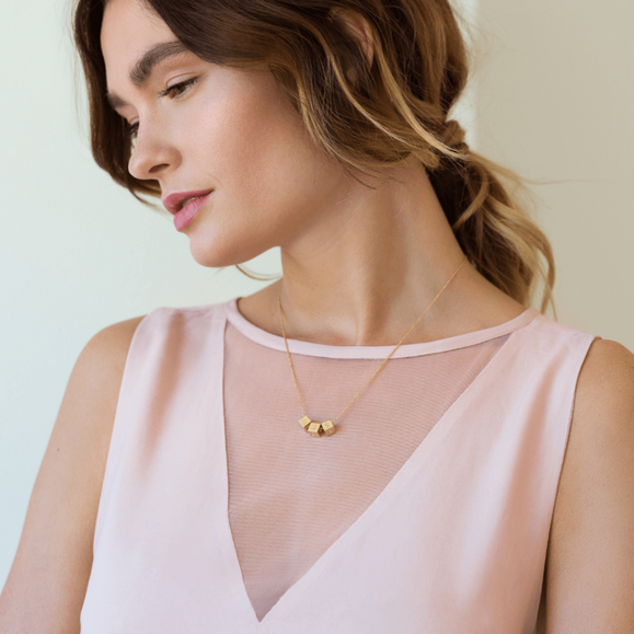 Custom Block Necklace from Capsul Jewelry