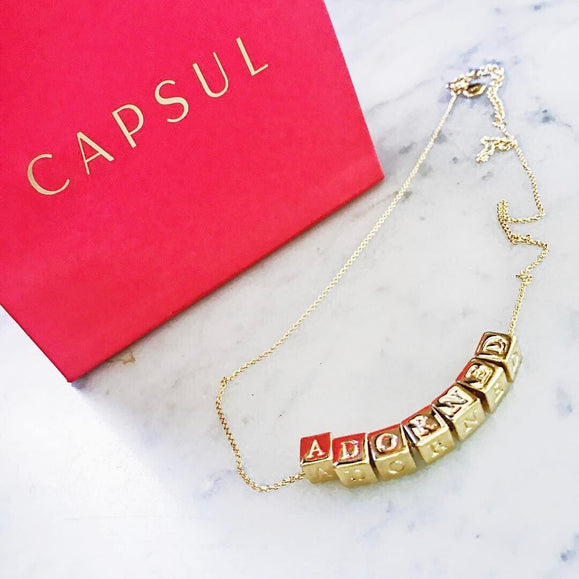 Custom Block Necklace - Capsul