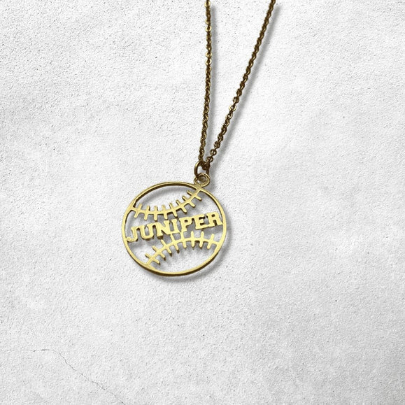 Custom Cutout Baseball Star Necklace - Capsul