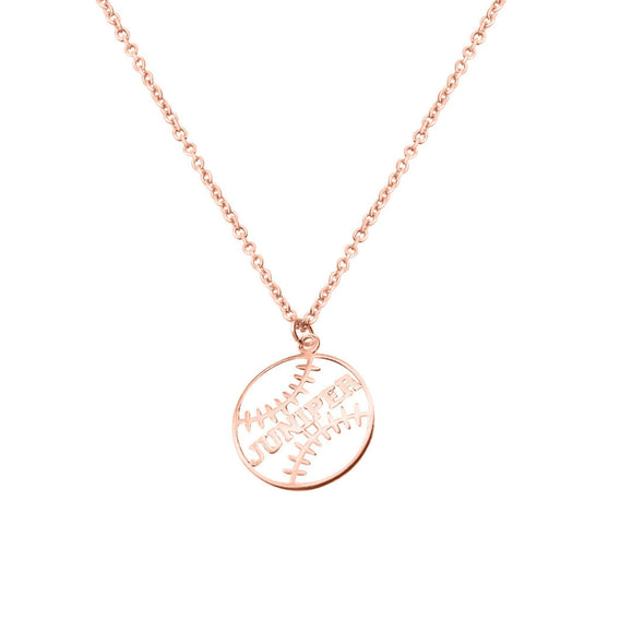 Custom Cutout Baseball Star Necklace - Capsul