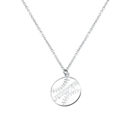 Custom Cutout Baseball Star Necklace - Capsul