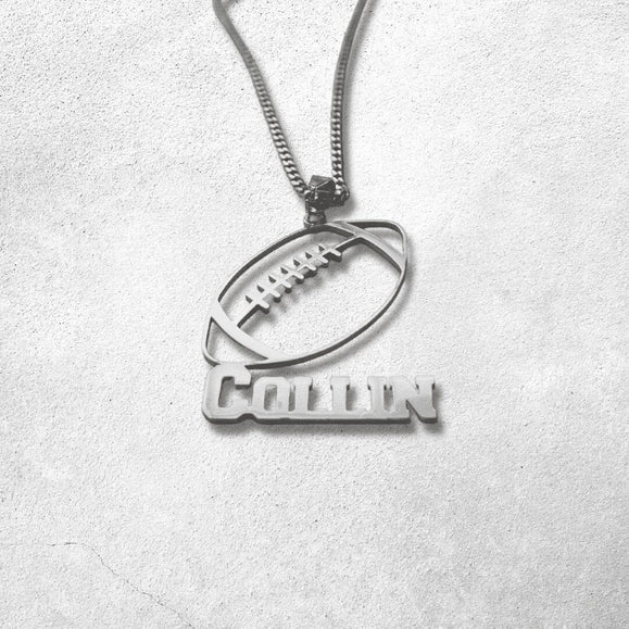 Custom Cutout Football Star Necklace - Capsul