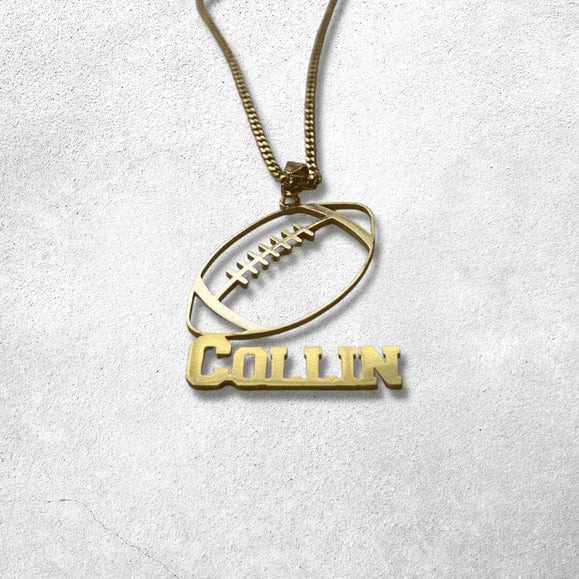 Custom Cutout Football Star Necklace - Capsul
