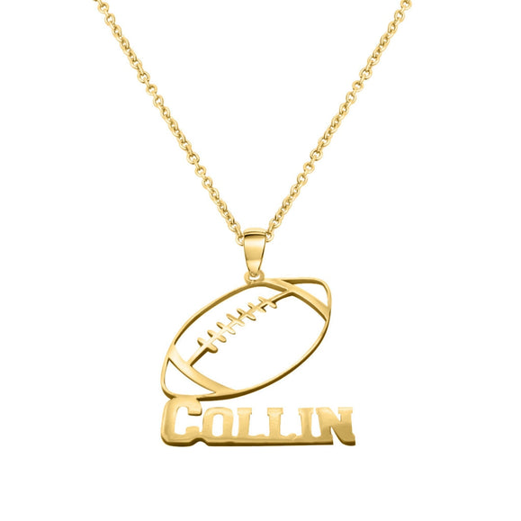 Custom Cutout Football Star Necklace - Capsul