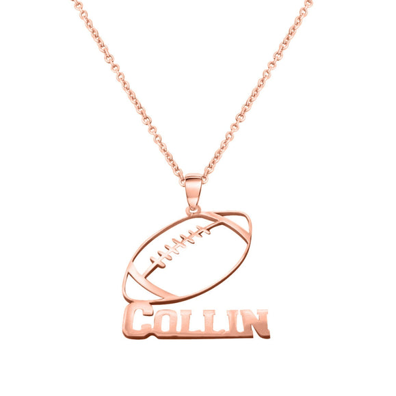 Custom Cutout Football Star Necklace - Capsul