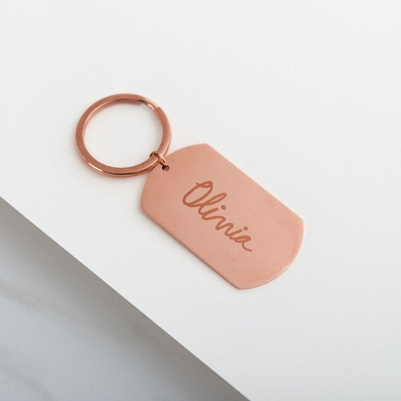 Custom Dog Tag Keychain - Capsul