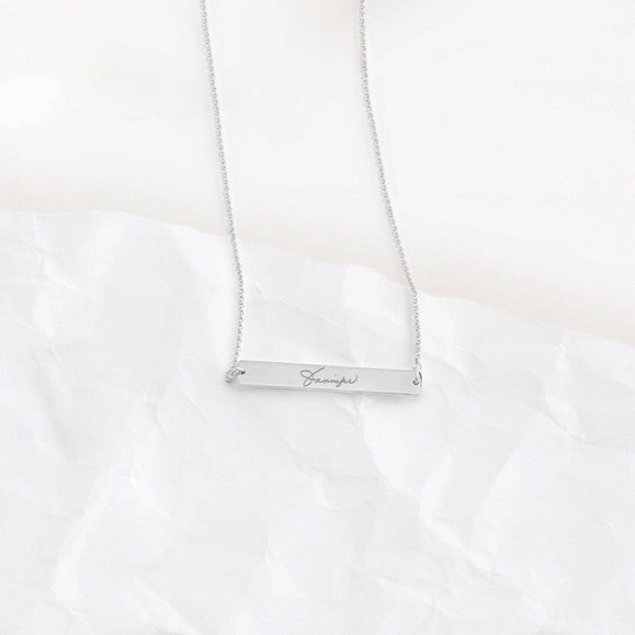 Custom Horizontal Bar Necklace - Capsul