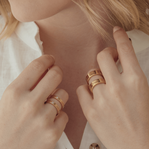 Custom Thin Double Ring from Capsul Jewelry