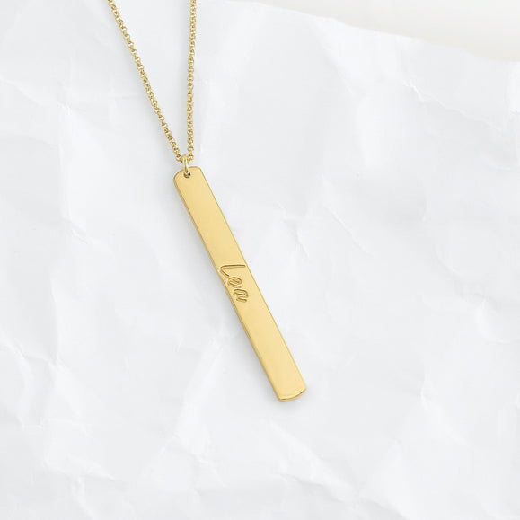 Custom Vertical Bar Necklace