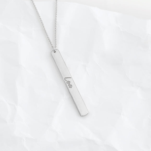 Custom Vertical Bar Necklace