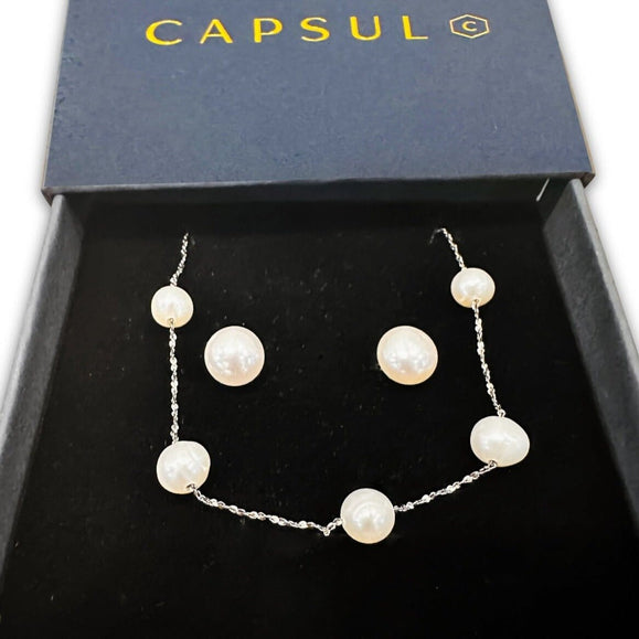 Pearl By the Yard Bracelet and Earrings Gift Set - Capsul