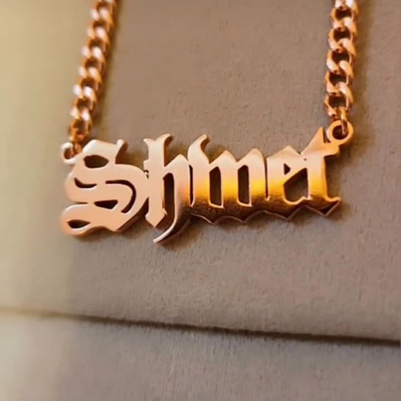 Personalized Cuban Chain Name Necklace - 