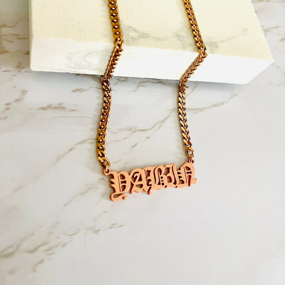 Personalized Cuban Chain Name Necklace - 