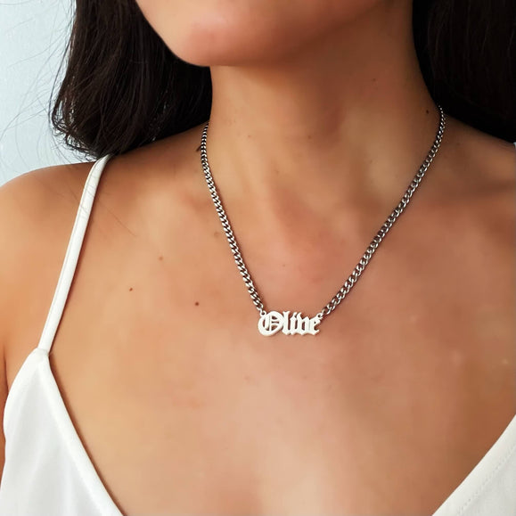 Personalized Cuban Chain Name Necklace - 