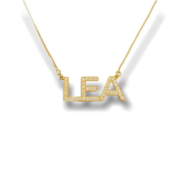 Personalized Pave Name Necklace - 