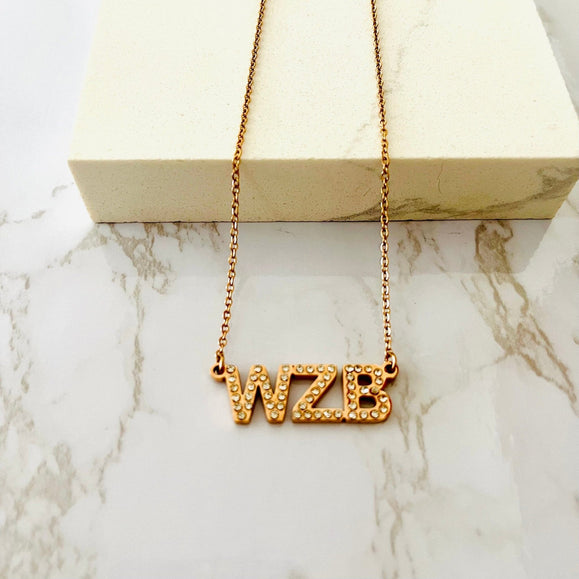 Personalized Pave Name Necklace - 
