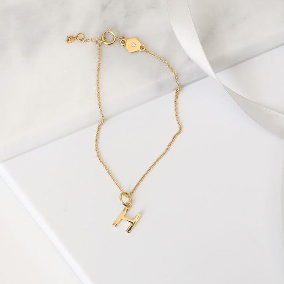 Sterling Silver Alphabet Initials Charms Bracelet - Capsul