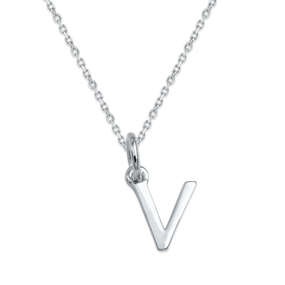 Sterling Silver Alphabet Initials Charms Necklace - Capsul