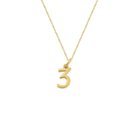 Sterling Silver Numbers Charms Necklace - Capsul