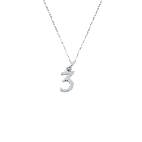Sterling Silver Numbers Charms Necklace - Capsul