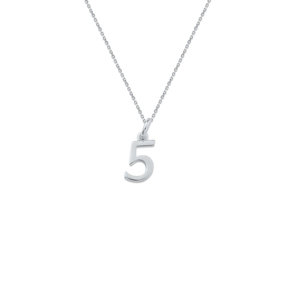 Sterling Silver Numbers Charms Necklace - Capsul