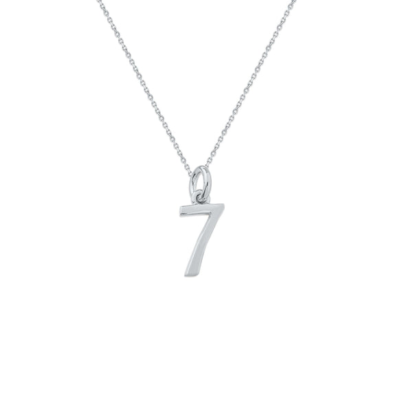 Sterling Silver Numbers Charms Necklace - Capsul