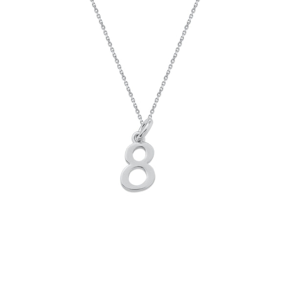 Sterling Silver Numbers Charms Necklace - Capsul